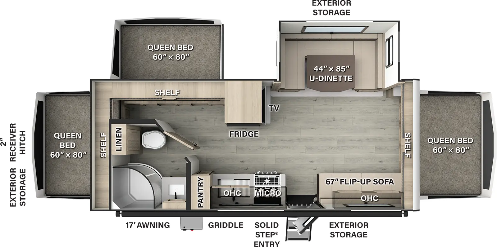 Flagstaff Shamrock 233S Floorplan